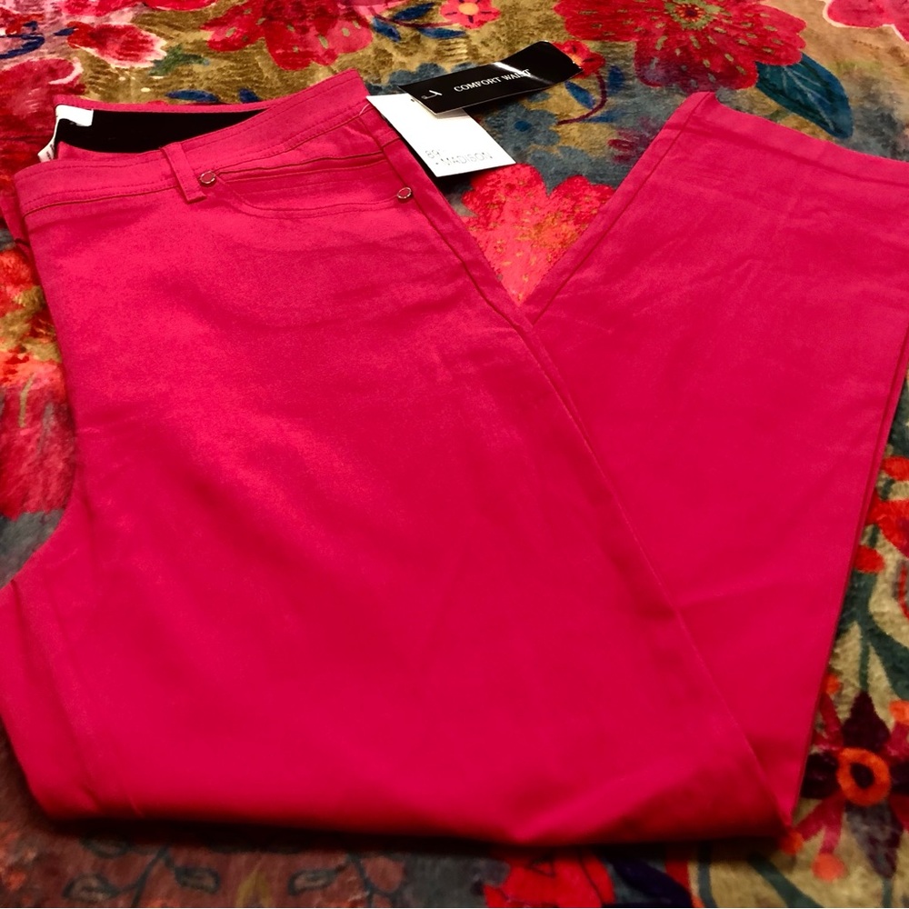89th+MADISON hot pink pants NWT SZ 12